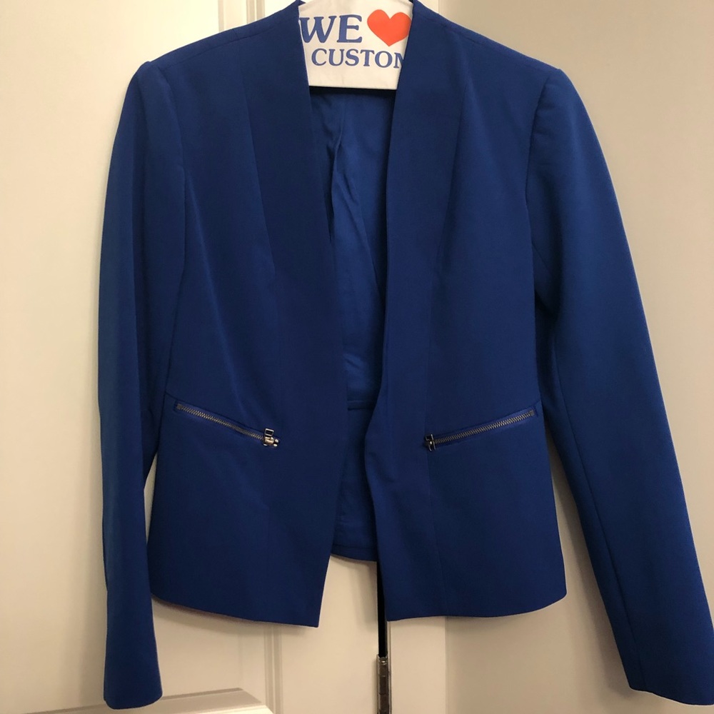 Halogen Zip Pocket Open Jacket Blue Mazarine Xs - image 1